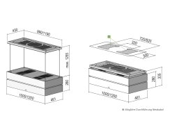 berbel Deckenlifthaube Skyline Edge Base BIH 100 SKE-B 1050532 Glas Mattschwarz inkl. 7-Jahre Garantie