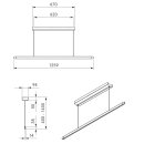 BORA Horizon Pendelleuchte move - schwarz 126 cm, Gestensteuerung LHMSW