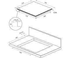 Oranier FlexX-Induktionskochfeld 60 cm mit Slider-Bedienung und Topferkennung (rahmenlos) KXI460