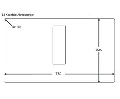 Oranier Kochfeldabzug mit Induktion 80 cm mit Slider-Bedienung und Topferkennung Abluft/Umluft (rahmenlos) KFA390