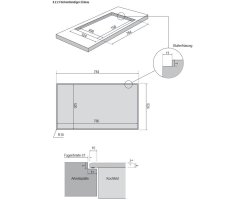 Oranier Kochfeldabzug mit Induktion 80 cm mit Slider-Bedienung und Topferkennung Abluft/Umluft (rahmenlos) KFA390