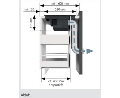 Oranier Kochfeldabzug mit Induktion 80 cm mit Slider-Bedienung und Topferkennung Abluft/Umluft (rahmenlos) KFA390