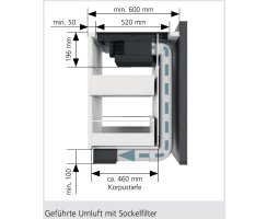 Oranier Kochfeldabzug mit Induktion 80 cm mit Slider-Bedienung und Topferkennung Abluft/Umluft (rahmenlos) KFA390