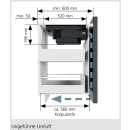 Oranier Kochfeldabzug mit Induktion 80 cm mit Slider-Bedienung und Topferkennung Abluft/Umluft (rahmenlos) KFA390