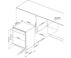 Oranier Vollintegrierter Geschirrspüler 60 cm, Besteckkorb GSV360