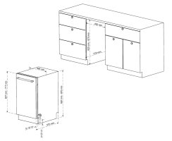 Oranier Vollintegrierter Geschirrsp&uuml;ler 45 cm, LiftmatikPLUS, floorLIGHT, Besteckkorb, GSV545