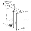 Oranier Integrierbarer K&uuml;hlschrank mit Gefrierfach 123 cm, Schleppt&uuml;rtechnik EKS223