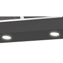 Oranier Kopffrei-Wandhaube UNA, Schacht in pureBLACK, Glasschirm Sicherheitsglas schwarz, 75 cm UNA75S1