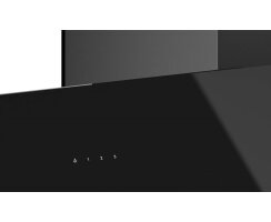 Oranier Kopffrei-Wandhaube MIRAN, Schacht in pureBLACK, Glasschirm Sicherheitsglas schwarz, 75 cm MIRAN75S1