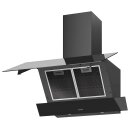 Oranier Kopffrei-Wandhaube MIRAN, Schacht in pureBLACK, Glasschirm Sicherheitsglas schwarz, 75 cm MIRAN75S1