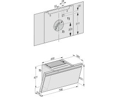 Miele Wand-Dunstabzugshaube DAH 2960 EXTA Escala - Obsidianschwarz - 90 cm