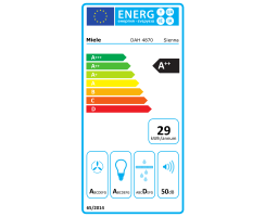 Miele Wand-Dunstabzugshaube DAH 4870 Sienna - Graphitgrau - 80 cm