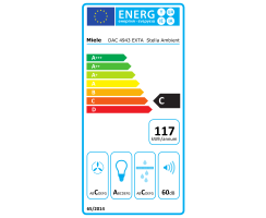 Miele Deckengebl&auml;se DAC 4943 EXTA Stella Ambient - Edelstahl - 88 cm Breite