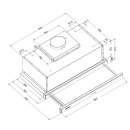 Oranier Schublüfter 60 cm, Touch control, Glasblende schwarz FLA560
