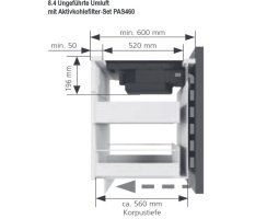 Oranier Set mit Backofen EBS420, Kochfeldabzug Fl&auml;cheninduktion KFA590 (80 cm), Geschirrsp&uuml;ler GSV560 &amp; K&uuml;hl-Gefrier-Kombination EKG178 (178 cm), AIP856