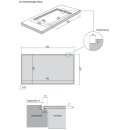 Oranier Set mit Backofen EBS420, Kochfeldabzug Fl&auml;cheninduktion KFA590 (80 cm), Geschirrsp&uuml;ler GSV560 &amp; K&uuml;hl-Gefrier-Kombination EKG178 (178 cm), AIP856