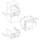 Oranier Set mit Backofen EBS420, Kochfeldabzug Fl&auml;cheninduktion KFA590 (80 cm), Geschirrsp&uuml;ler GSV560 &amp; K&uuml;hl-Gefrier-Kombination EKG178 (178 cm), AIP856