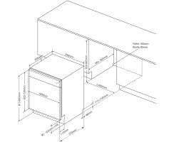 Oranier Set mit Backofen Pyrolyse &amp; DampfPlus EBD830, Kochfeldabzug Fl&auml;cheninduktion KFA590 (80 cm), Geschirrsp&uuml;ler GSV660 &amp; K&uuml;hl-Gefrier-Kombination EKG478 (178 cm), AIP857