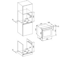 Oranier Set mit Backofen Pyrolyse &amp; DampfPlus EBD830, Kochfeldabzug Fl&auml;cheninduktion KFA590 (80 cm), Geschirrsp&uuml;ler GSV660 &amp; K&uuml;hl-Gefrier-Kombination EKG478 (178 cm), AIP857