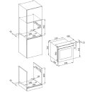 Oranier Set mit Backofen Pyrolyse &amp; DampfPlus EBD830, Kochfeldabzug Fl&auml;cheninduktion KFA590 (80 cm), Geschirrsp&uuml;ler GSV660 &amp; K&uuml;hl-Gefrier-Kombination EKG478 (178 cm), AIP857