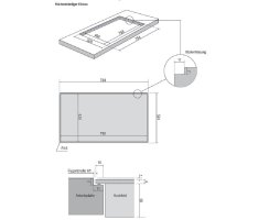 Oranier Set mit Backofen Pyrolyse, Touch-Bedienung EBP820, FlexX-Induktionskochfeld KXI480 (80cm) &amp; Dunstabzug ALIS90S1 (90cm) DST503