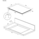 Oranier Set mit Backofen Pyrolyse, Touch-Bedienung EBP820, FlexX-Induktionskochfeld KXI480 (80cm) &amp; Dunstabzug ALIS90S1 (90cm) DST503