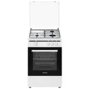 Oranier Gas-Standherd 50 cm (3 Kochzonen) mit Grillbrenner & Geschirrschublade weiß STG598