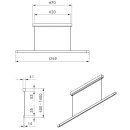 BORA Horizon Pendelleuchte fix - moosgr&uuml;n 126 cm, Gestensteuerung LHFMG