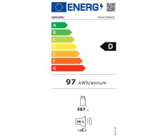 Samsung K&uuml;hlschrank mit AI Energy Mode, Au&szlig;endisplay, 387 l, Edelstahl Look, RR39C7BH6S9/EG