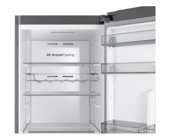 Samsung K&uuml;hlschrank mit AI Energy Mode, Au&szlig;endisplay, 387 l, Edelstahl Look, RR39C7BH6S9/EG