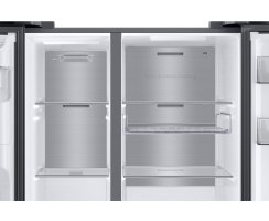 Samsung Side-By-Side, 178 cm, 635 l, EEK: C, Wassertank, Eis- und Wasserspender, Twin Cooling+&trade;, No Frost+, Metal Cooling, Premium Black Steel RS6GA854CB1/EG