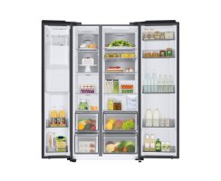 Samsung Side-By-Side, 178 cm, 635 l, EEK: C, Wassertank, Eis- und Wasserspender, Twin Cooling+&trade;, No Frost+, Metal Cooling, Premium Black Steel RS6GA854CB1/EG