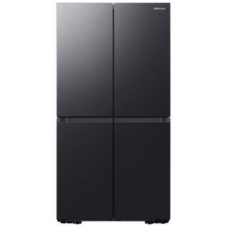 Samsung French Door 4-Türig, 178 cm, 649 l, EEK: E, Festwasseranschluss, Wifi & AI Energy Mode, Beverage Center, Auto Ice Maker, No Frost+, Premium Black Steel, RF59C701EB1/EG