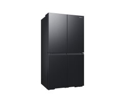 Samsung French Door 4-Türig, 178 cm, 649 l, EEK: E, Festwasseranschluss, Wifi & AI Energy Mode, Beverage Center, Auto Ice Maker, No Frost+, Premium Black Steel, RF59C701EB1/EG