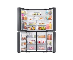 Samsung French Door 4-Türig, 178 cm, 649 l, EEK: E, Festwasseranschluss, Wifi & AI Energy Mode, Beverage Center, Auto Ice Maker, No Frost+, Premium Black Steel, RF59C701EB1/EG