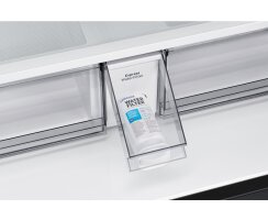 Samsung French Door 4-Türig, 178 cm, 649 l, EEK: E, Festwasseranschluss, Wifi & AI Energy Mode, Beverage Center, Auto Ice Maker, No Frost+, Premium Black Steel, RF59C701EB1/EG