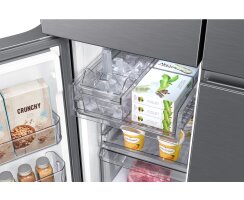 Samsung French Door 4-Türig, 178 cm, 649 l, EEK: E, Festwasseranschluss, Wifi & AI Energy Mode, Beverage Center, Auto Ice Maker, No Frost+, Edelstahl Look, RF59C701ES9/EG