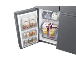 Samsung French Door 4-Türig, 178 cm, 649 l, EEK: E, Festwasseranschluss, Wifi & AI Energy Mode, Beverage Center, Auto Ice Maker, No Frost+, Edelstahl Look, RF59C701ES9/EG