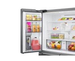 Samsung French Door 4-Türig, 178 cm, 649 l, EEK: E, Festwasseranschluss, Wifi & AI Energy Mode, Beverage Center, Auto Ice Maker, No Frost+, Edelstahl Look, RF59C701ES9/EG