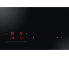 Samsung 60 cm Induktions-Kochfeld, Rahmenlos, WiFi Steuerung, Sensortasten mit Slider und direkter Bedienung, Schwarzes Glas, NZ64B4016FK/U1