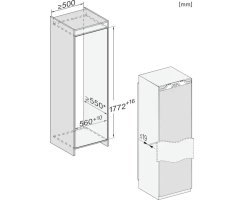 Miele Einbau-K&uuml;hlschrank K 7732 D - Nische 178 cm