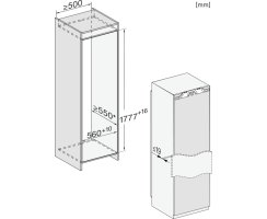 Miele Einbau-K&uuml;hlschrank K 7797 C RE - T&uuml;ranschlag Rechts - Nische 178 cm