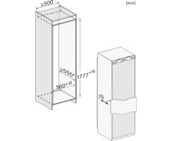 Miele Einbau-K&uuml;hlschrank K 7798 C RE - T&uuml;ranschlag Rechts - Nische 178 cm