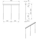 BORA Stars Pendelleuchte 3-fach linear - moosgr&uuml;n LSLMG