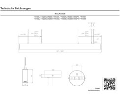 NOVY Beleuchtung Pendant, 270 cm, Ober- und Unterlicht, schwarz 70007