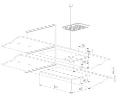 Novy Premium Inselhaube Pureline Frame 90 cm mit 2 Rahmen 70 cm Schwarz 15001