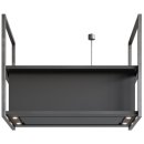 Novy Premium Inselhaube Pureline Frame 90 cm mit 2 Rahmen 70 cm Schwarz 15001