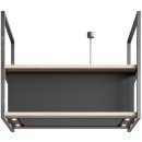 Novy Premium Inselhaube Pureline Frame 90 cm mit 2 Rahmen 70 cm Schwarz 15001