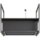 Novy Premium Inselhaube Pureline Frame 120 cm mit 2 Rahmen 70 cm Schwarz 15002