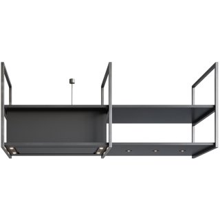 Novy Premium Inselhaube Pureline Frame 90 cm mit 3 Rahmen 70 cm Schwarz 15003